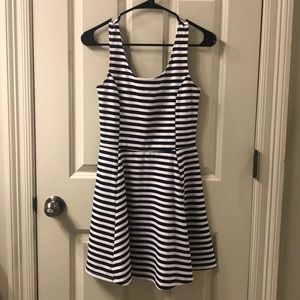 Blue and White Stripe Dress